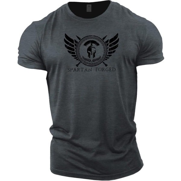 Spartan Gesmeed T-shirt voor Heren - Gym Kleding voor Bodybuilding en Krachttraining