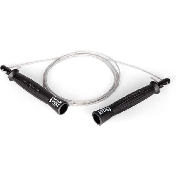 Speed Springtouw - Conditie Touw - Cardio Training - Stalen Kern - 280 cm - Zwart Transparant