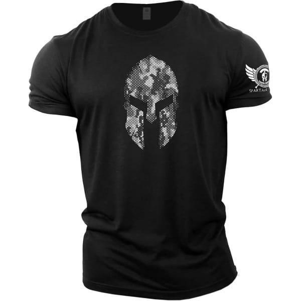 Spierwekkend T-shirt met Griekse Helm Design voor Krachttraining