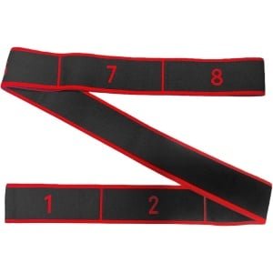 Sport Band - 8 Weerstandslevels - Rekbaar en Duurzaam - Voor Mannen en Vrouwen - Elastische Krachttraining - Fitness - Yoga - Pilates (Zwart en Rood)