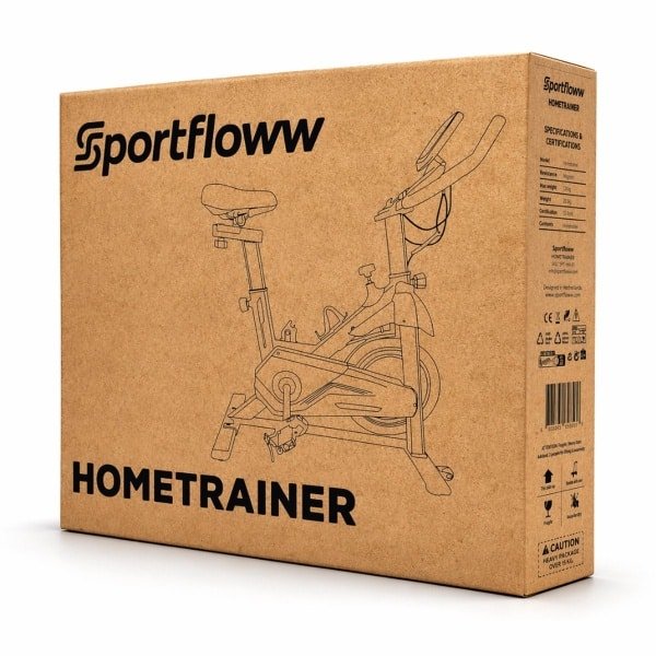 Sportfloww Hometrainer - Fitness Fiets - Spinningfiets - 8KG Vliegwiel -Hartslagmeter - Incl App - Extreem stil