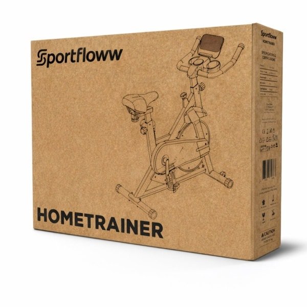 Sportfloww Hometrainer II - Fitness Fiets - Spinningfiets - 8KG Vliegwiel -Hartslagmeter - Incl App - Extreem stil