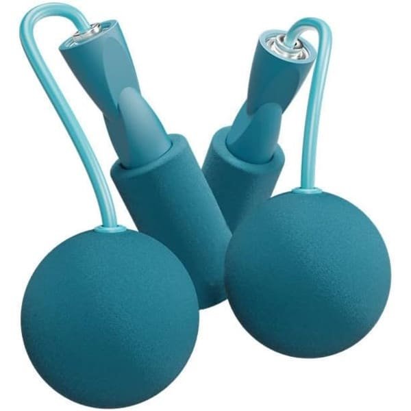 Springtouw - Fitness Touw - Cardio Training - Draadloos Dubbel Lager - Verstelbaar - Blauw