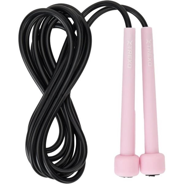 Springtouw - Fitness Touw - Cardio Training - Verstelbare Lengte - Tot 275cm - Lichtroze