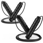 Springtouw - Fitness touw - Cardio training - Verstelbare staalkabel - 3 meter - Zwart