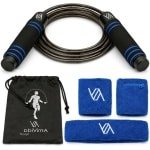 Springtouw Set - Fitness Touw - Cardio Training - Verstelbare Lengte - 300 Gram - Blauw
