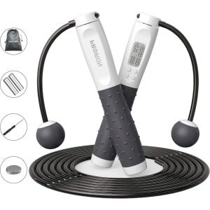 Springtouw Snelheid-Calorieteller Digitaal draadloos voor volwassen Dames Heren Fitness Crossfit Oefening Training Boksen Gym Instelbare lengte