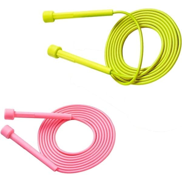 Springtouw - Speedtouw Fitness - Cardio Training - Tangle Free - 2.8 m - Roze Geel