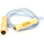 Springtouw Thaise Stijl - Fitness Touw - Cardio Training - Zware Buizen Handgrepen - Verstelbare Lengte - Natuurlijk Hout