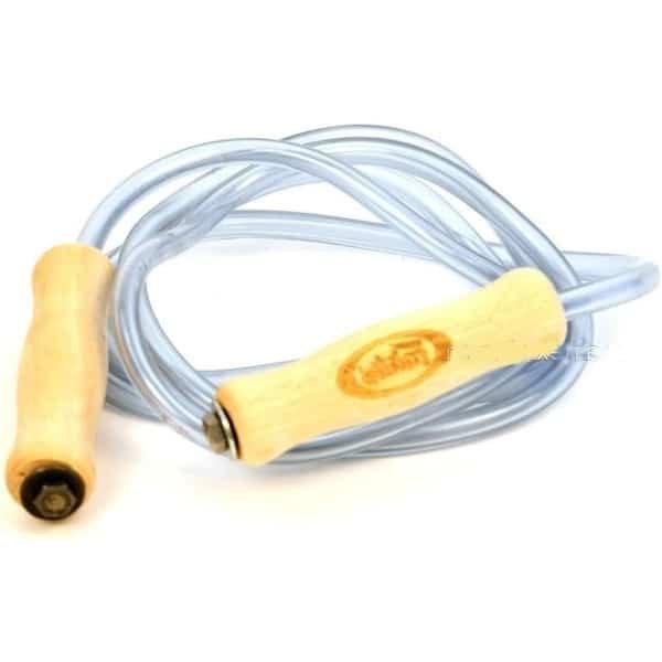 Springtouw Thaise Stijl - Fitness Touw - Cardio Training - Zware Buizen Handgrepen - Verstelbare Lengte - Natuurlijk Hout