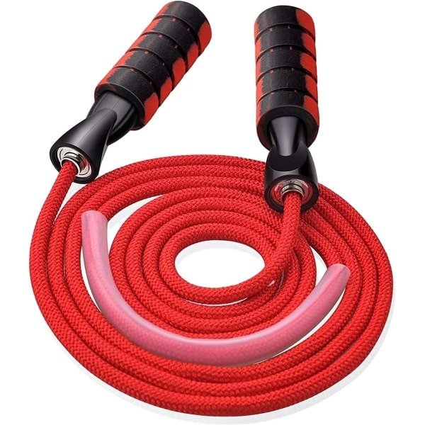 Springtouw Training - Cardio Touw - Fitness Oefeningen - Verstelbaar Kwaliteitsmateriaal - 200g - Rood