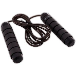 Springtouw Training - Fitness Touw - Crossfit Workout - Aanpasbare Lengte - Ergonomische Handgrepen - Zwart