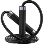 Springtouw - Verzwaard springtouw (1/2 lb) voor boksen, cardio en workouts; verstelbare lengte (8-10 ft) met stalen kabel, kogellagers en metalen handvatten - Geschikt voor mannen.