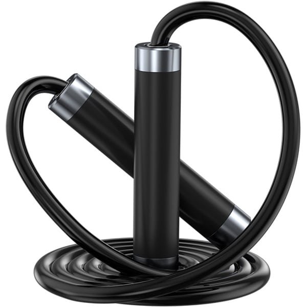 Springtouw - Verzwaard springtouw (1/2 lb) voor boksen, cardio en workouts; verstelbare lengte (8-10 ft) met stalen kabel, kogellagers en metalen handvatten - Geschikt voor mannen.