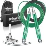 Springtouw met Gewichten - Fitness Touw - Cardio Training - Verstelbaar met Kogellagers - 3 Meter Lengte - Groen
