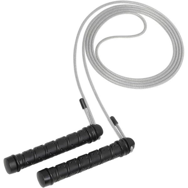 Springtouw met Gewichten - Fitness Touw - Cardio Training - Verstelbare Lengte - 2.95 m - Zilver