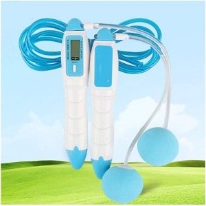 Springtouw met Teller - Fitness Touw - Cardio Training - Draadloos Dual Use - 2.9 Meter - Blauw