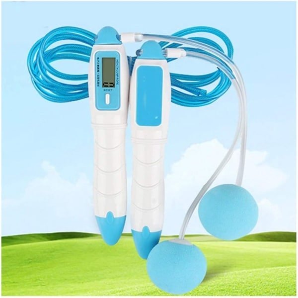 Springtouw met Teller - Fitness Touw - Cardio Training - Draadloos Dual Use - 2.9 Meter - Blauw