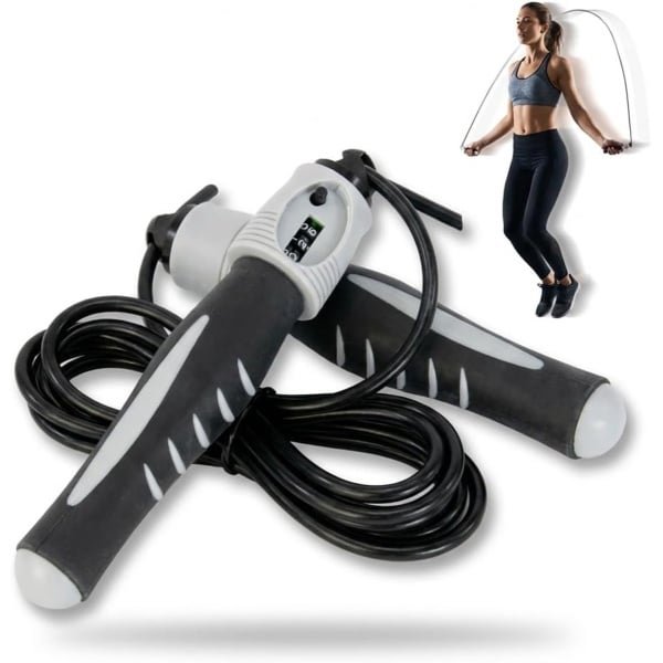 Springtouw met teller - Fitness touw - Cardio training - Geïntegreerde teller - 316 gram
