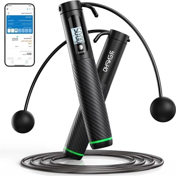 Springtouw met teller verstelbare draadloze snelheid touw app-gegevensanalyse fitness trainingsuitrusting voor vrouwen mannen en kinderen crossfit