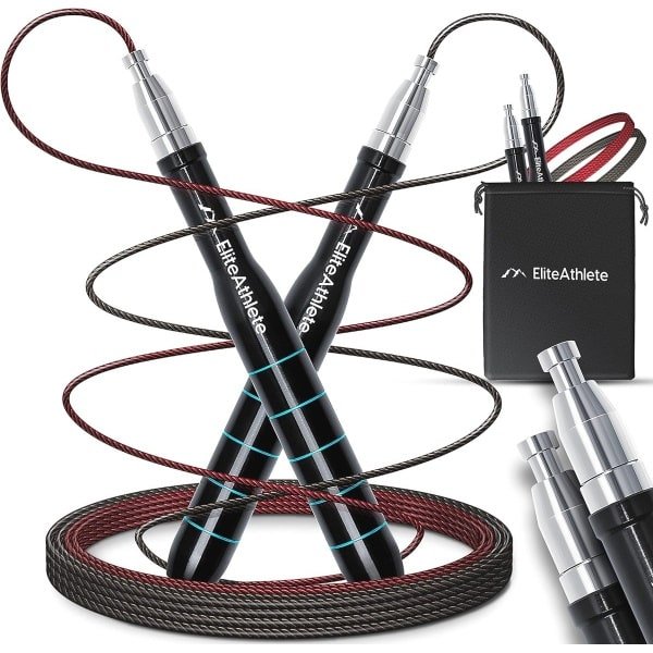Springtouw voor volwassenen - Professionele Speed Rope met reservekabel en kogellagers - Ideaal voor Fitness, Crossfit, Boksen en Cardio