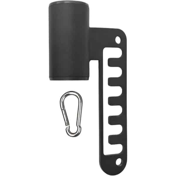Squat Bevestiging - Kabelmachine Accessoire - Krachttraining Thuis - Robuust Staal Ontwerp - 26x12.4 cm - Zwart