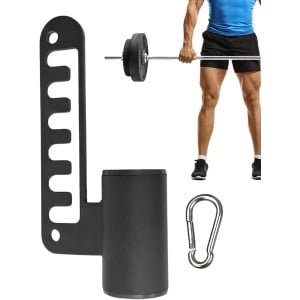 Squat Bevestiging - Krachttraining Accessoire - Thuis Gym Training - Robuust Staal Ontwerp - 26 x 12.4 cm - Zwart
