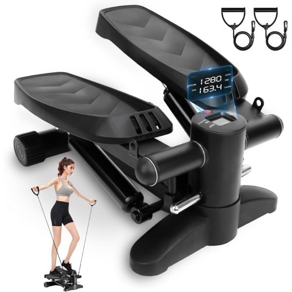 Stepper Hometrainer voor Thuis met LCD Display en Weerstandsbanden - Maximaal 150 kg