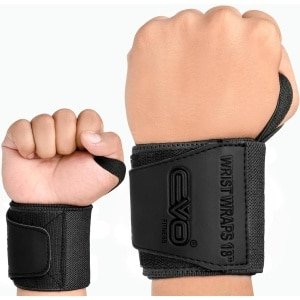 Stevige Polsbanden voor Gewichtheffen - 45cm Elastisch met Duimlus voor Krachttraining