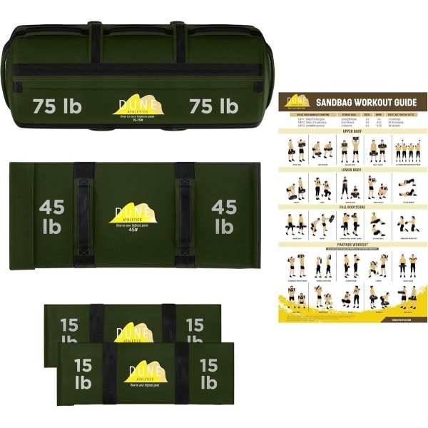 Stevige Trainingszandzakken voor Krachttraining en Conditie (15-75 lbs)