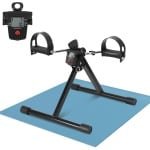 Stoelfiets - Bureaufiets - Bewegingstrainer - Fietstrainer met Instelbare Weerstand - Mini Hometrainer - Under Deskbike - Mobiliteitstrainer - Fitness - Bewegen Tijdens Je Werk - Beentrainer - Geschikt voor Armen en Benen - zwart