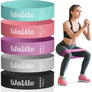 Stoffen Weerstandsbanden Set met 5 Intensiteiten voor Yoga, Pilates en Krachttraining