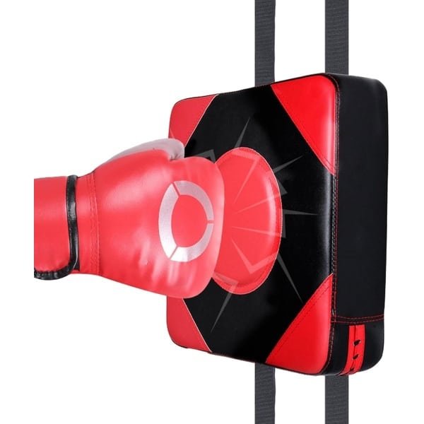Stootkussen Boksen - Wandpad Fitness - Cardio Training - Geruisloos en Wandvriendelijk - 30x30x10cm - Rood