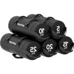 Strength Bags - Gewichtszakken Krachttraining - Full Body Training - 5 Antislip Handgrepen - 5-25 kg Set - Zwart