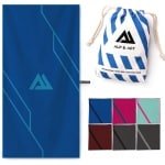 Superlichte en sneldrogende microvezel sporthanddoek - 100% gerecycled - Ideaal voor krachttraining, tennis en sportschool 180 x 90 cm