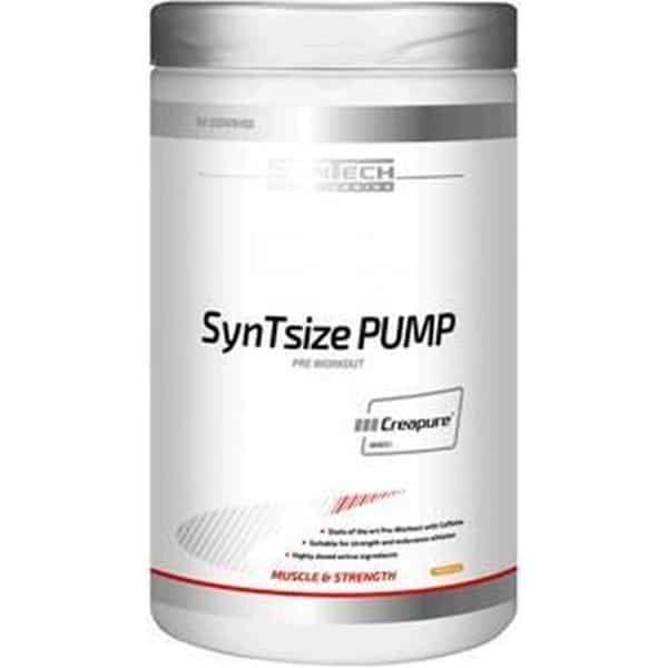 SynTsize Pump - Fruit Punch 600g - Pre-Workout - Creatine - Arginine - Spiergroei - Focus