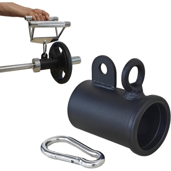 T Bar Bevestiging - Barbell Huls Sportuitrusting - Krachttraining Thuissport - Compact Lichtgewicht Ontwerp - 10 cm Lengte - Zwart
