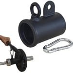 T-staafbeugel - Barbell Attachment - Krachttraining Thuis - Eenvoudige Installatie - 10 cm Lengte - Zwart