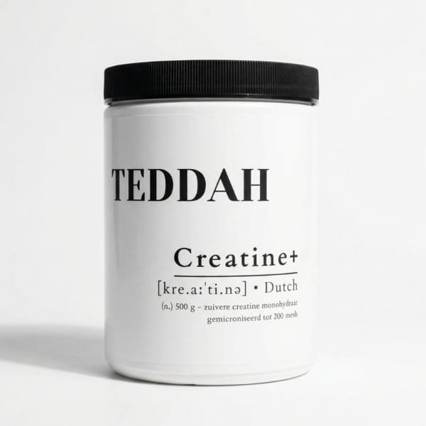 TEDDAH Creatine Monohydraat - 500 gram (100 dagdoseringen) - Gratis scoopje - Gemicroniseerd tot 200 mesh - Halal en Vegetarisch