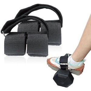 Tibialis Foot Loops, 2 Stuks, Verstelbare Dumbbells, Enkelbanden, Dumbbell Bevestiging, Enkelband, Kickbacks Voetlus voor Krachttraining, Mannen en Vrouwen