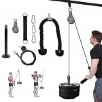 Tojato - Uitbreiding voor krachttraining - Driegatsgeluid - Inclusief koord en stang - 100 kg capaciteit