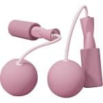 Touwspringen Fitnessaccessoire - Touwloos Springtouw - Cardio Training - Gewogen Bal - 13.5 cm Handvat - Roze