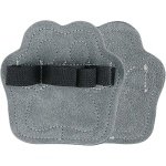 Trainingshandgrepen - Gripkracht Versterker - Krachttraining Fitness - Antislip Leer - 10 x 9.7 cm - Grijs