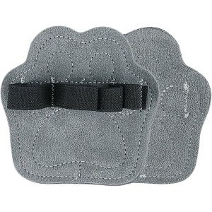 Trainingshandgrepen - Gripkracht Versterker - Krachttraining Fitness - Antislip Leer - 10 x 9.7 cm - Grijs