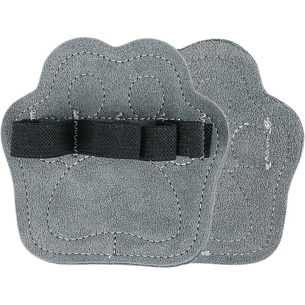Trainingshandgrepen - Gripkracht Versterker - Krachttraining Fitness - Antislip Leer - 10 x 9.7 cm - Grijs