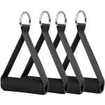 Trekband Handvatten - Fitness Handgrepen - Krachttraining Thuis - Anti-scheur Ontwerp - 14x9 cm - Zwart