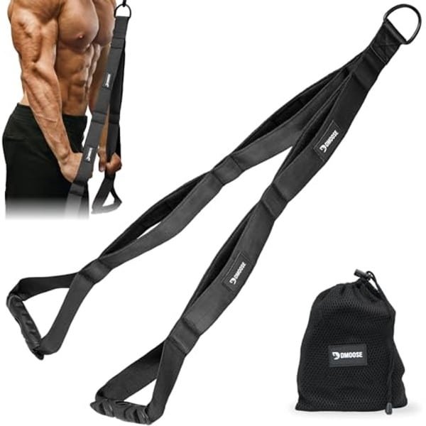 Tricep Kabel Bevestiging met Meerdere Gripposities - Voor Effectieve Krachttraining en Verbeterde Spieractivatie