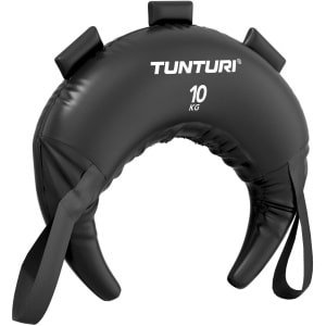 Tunturi Platinum Bulgarian bag - 10kg - Fitness sandbag voor krachttraining - Powerbag - Zwart - Incl. gratis fitness app