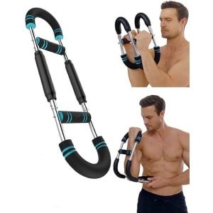 Twister Arm Trainer - Borst Expander - Krachttraining thuis - Verstelbare weerstand - 66 x 17 cm - Blauw