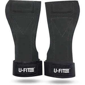 U Fit One Leer Lifting straps - Deadlift straps - Powerlifting - Fitness Straps - Wrist support - Bodybuilding - Crossfit